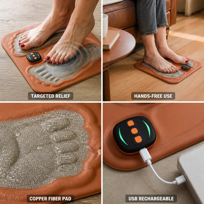Masseur de pieds en fibre de cuivre NMES (Rechargeable USB-C)