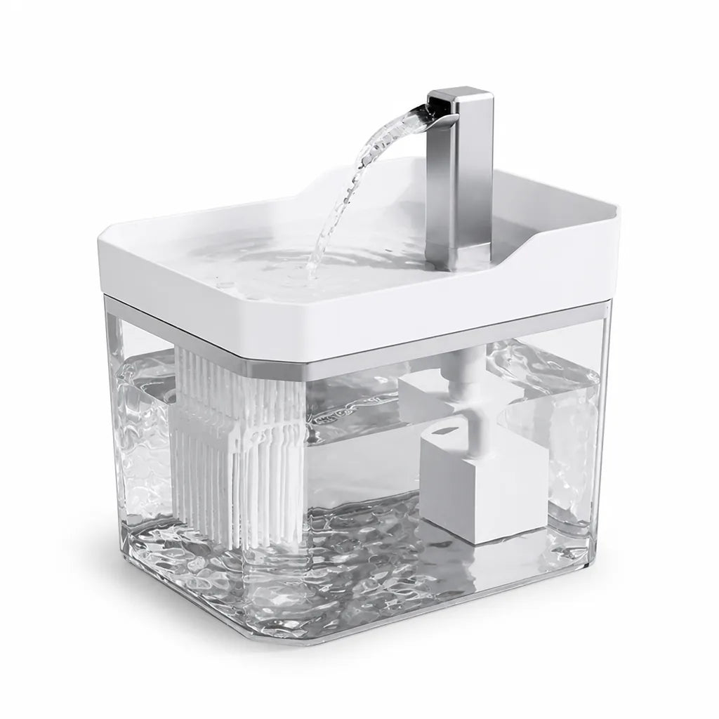 Fontaine à eau pour chat 360° circulante 1,5L (Base antidérapante)
