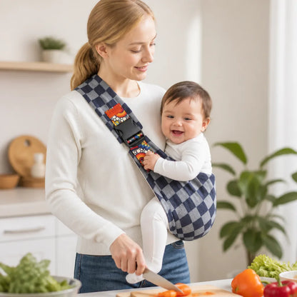 Porte-bébé en maille respirante avec soutien dorsal ergonomique