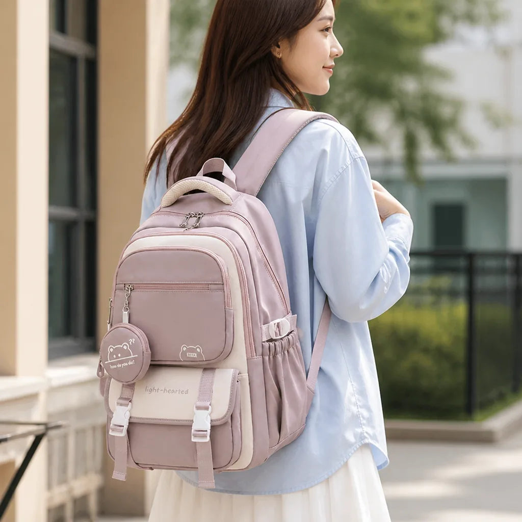 Sac à dos multi-compartiments déperlant (pour filles et ados)