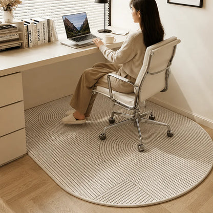 Tapis de chaise de bureau en molleton bouclé et antidérapant