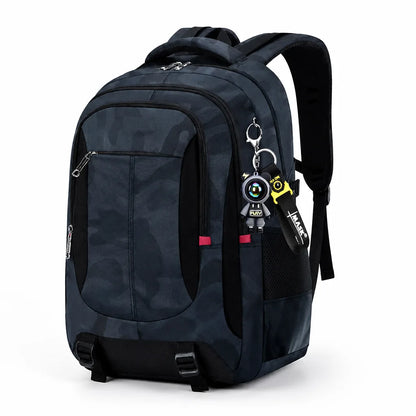 Sac à dos étudiant matelassé pour ordinateur portable, multi-compartiments et bretelles réglables