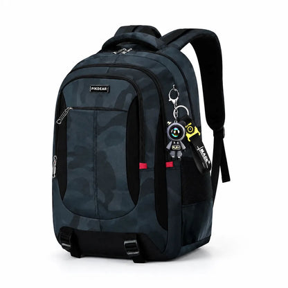 Sac à dos étudiant matelassé pour ordinateur portable, multi-compartiments et bretelles réglables