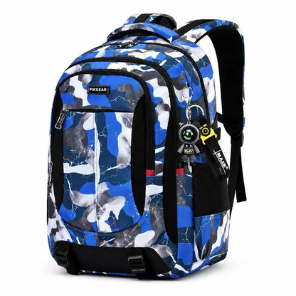 Sac à dos étudiant matelassé pour ordinateur portable, multi-compartiments et bretelles réglables