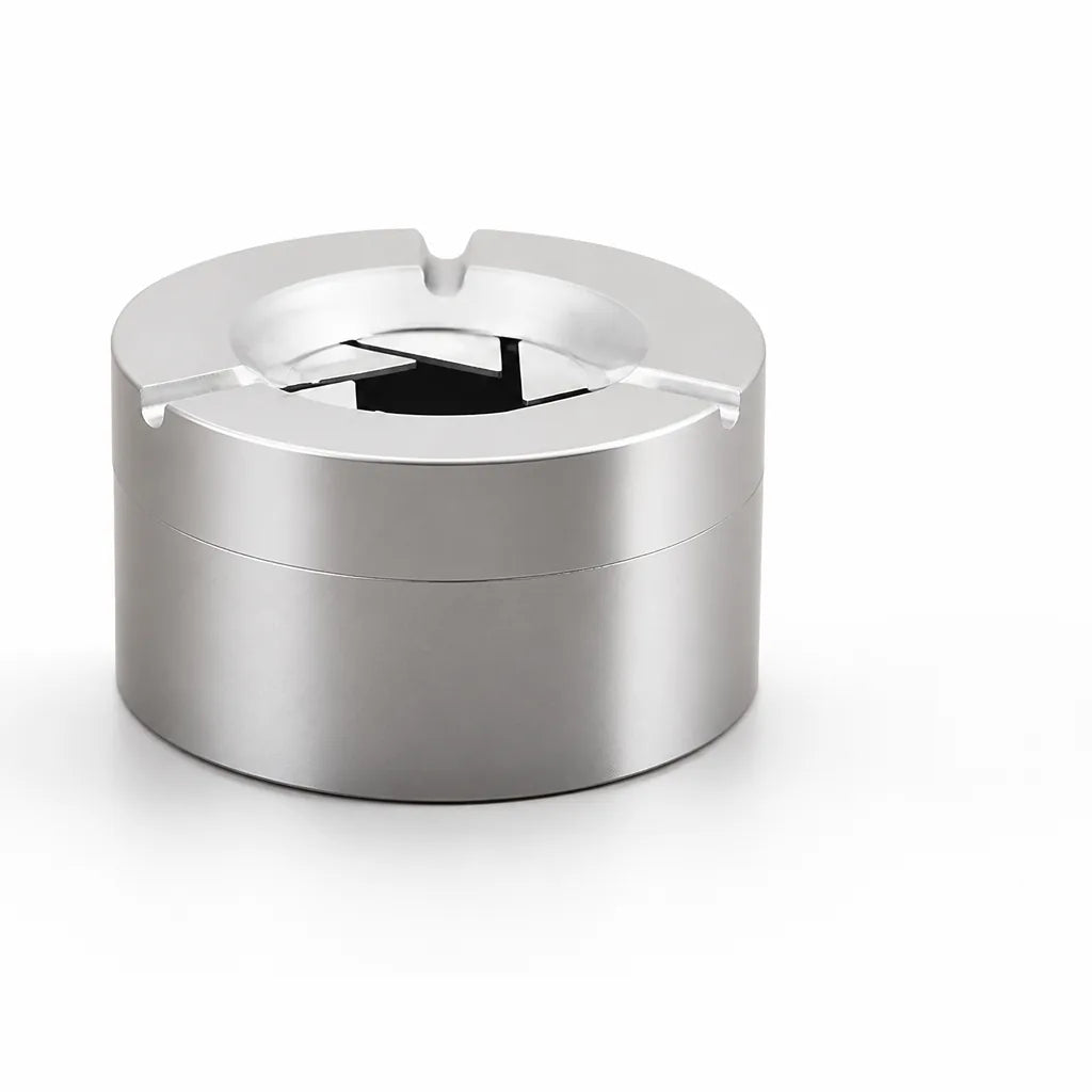 Cendrier en acier inoxydable avec joint anti-odeur (verrouillage rotatif à 360°)