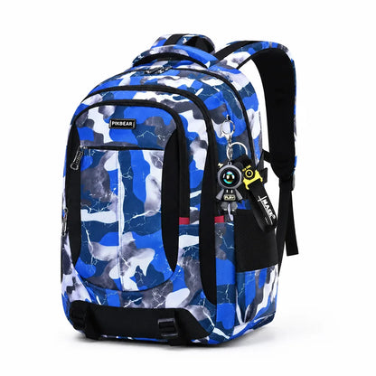 Sac à dos étudiant matelassé pour ordinateur portable, multi-compartiments et bretelles réglables